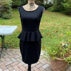 Soprano peplum simple Black cocktail dress size Large